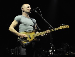 NEW YORK, NY - MARCH 04:  Sting performs on stage during the Sting & Paul Simon "On Stage Together" tour at Madison Square Garden on March 4, 2014 in New York, New York.  (Photo by Kevin Mazur/WireImage)