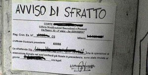 avviso di sfratto