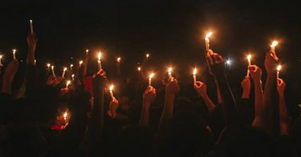 fiaccolata candele