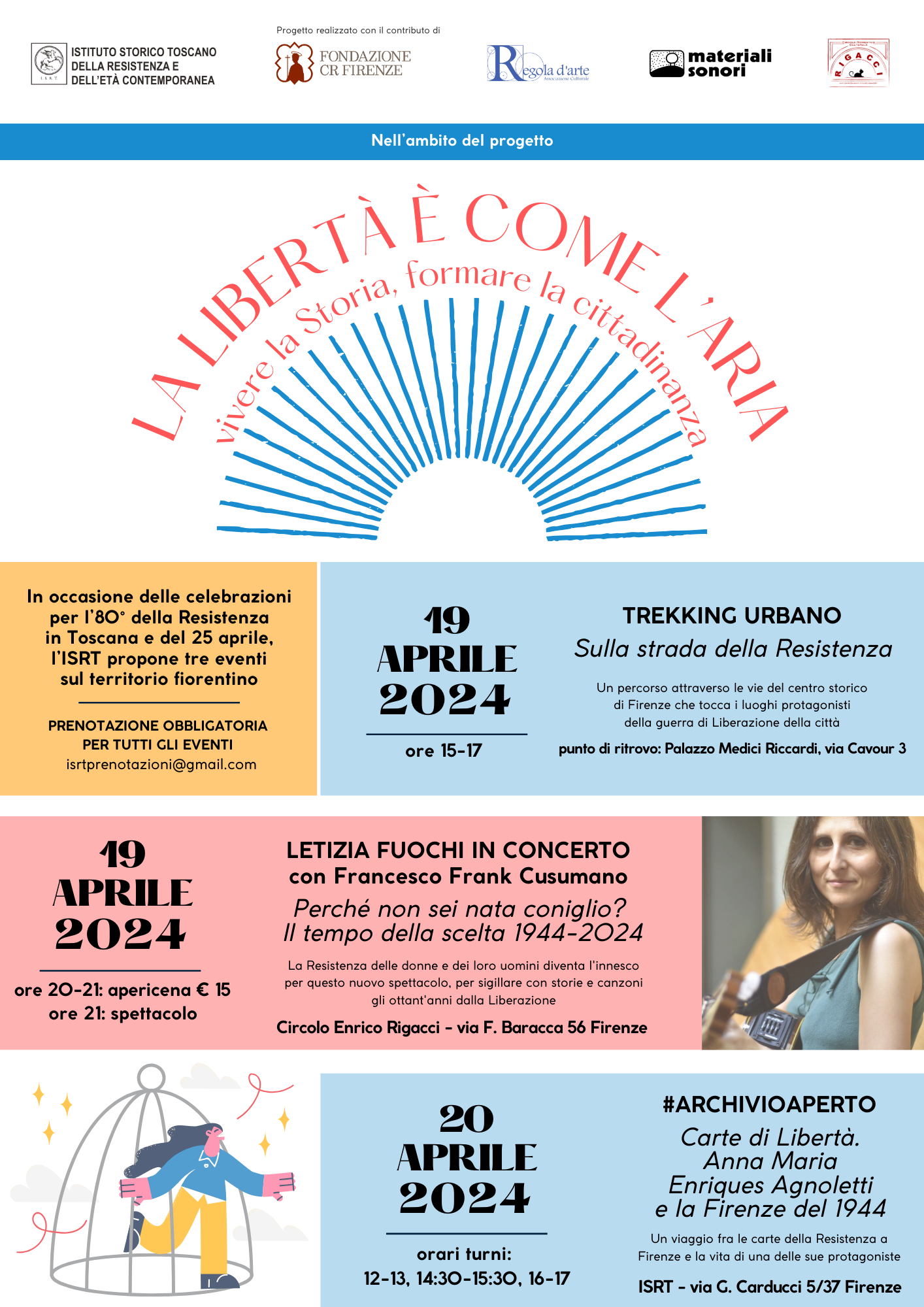 “La libertà è come l’aria”, per l’80/o anniversario della Liberazione di Firenze l’IRST organizza tre eventi per formare la cittadinanza – ASCOLTA