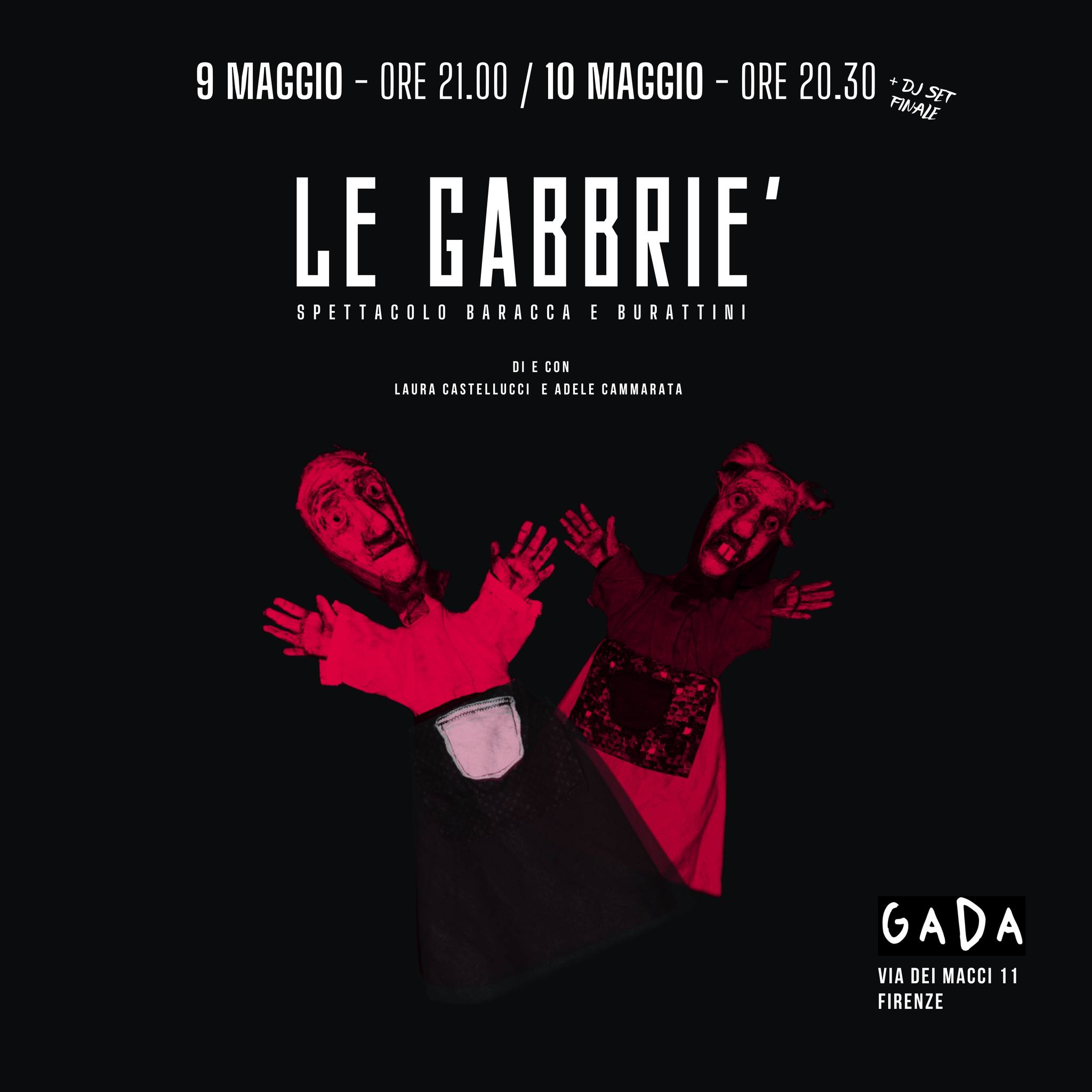 “Le Gabbrie'”, allo spazio Gada uno spettacolo di burattini contemporaneo irriverente e grottesco- ASCOLTA