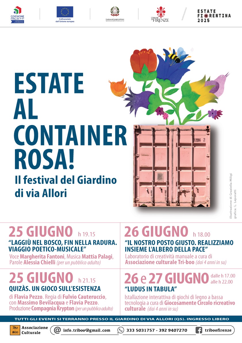 “Estate al container rosa”, il festival per grandi e piccoli a cura dell’associazione culturale Tri-boo – ASCOLTA