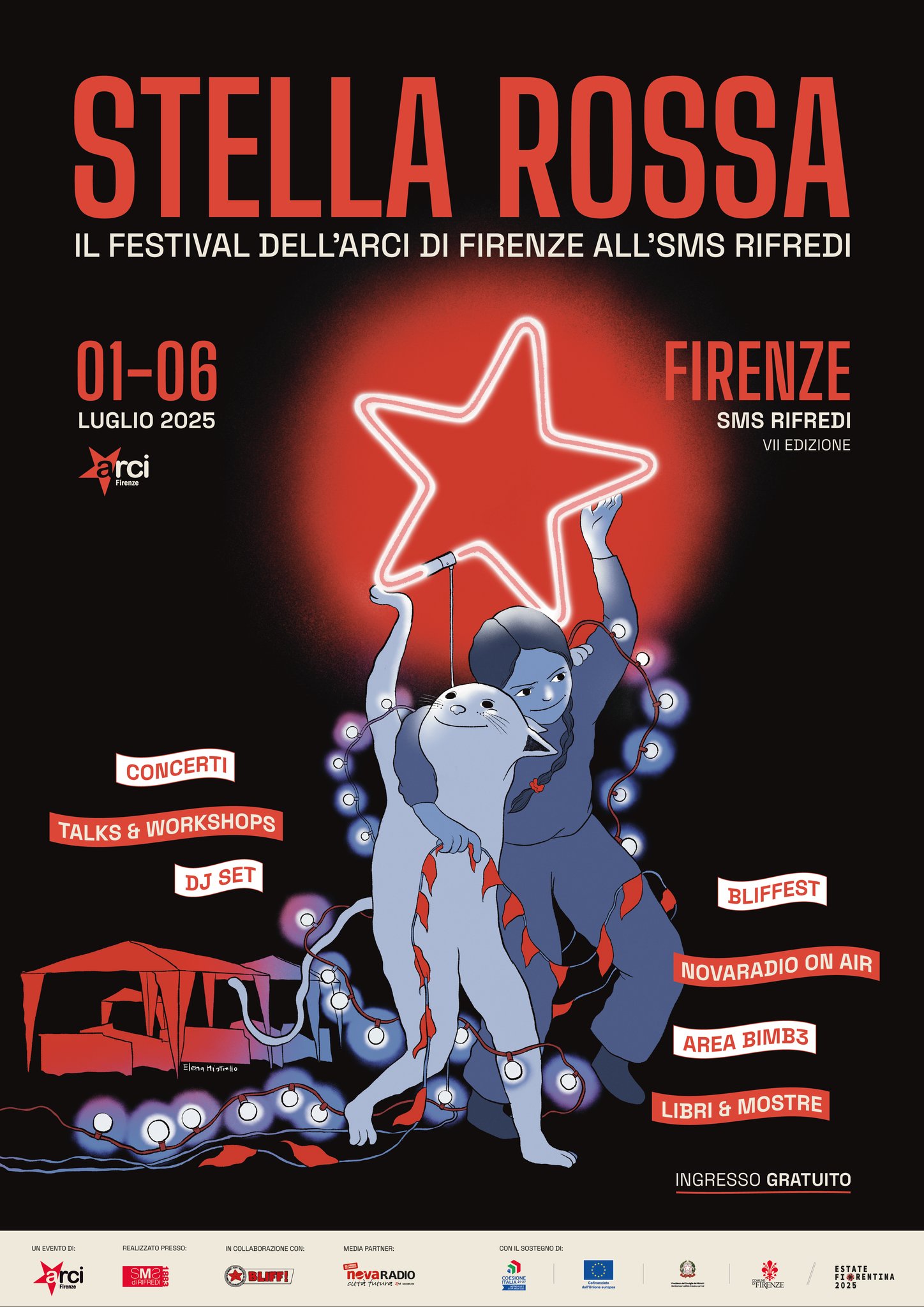 Dura un giorno in più “Stella Rossa”, la festa di Arci Firenze all’SMS di Rifredi tra talk, musica, cibo e laboratori – ASCOLTA