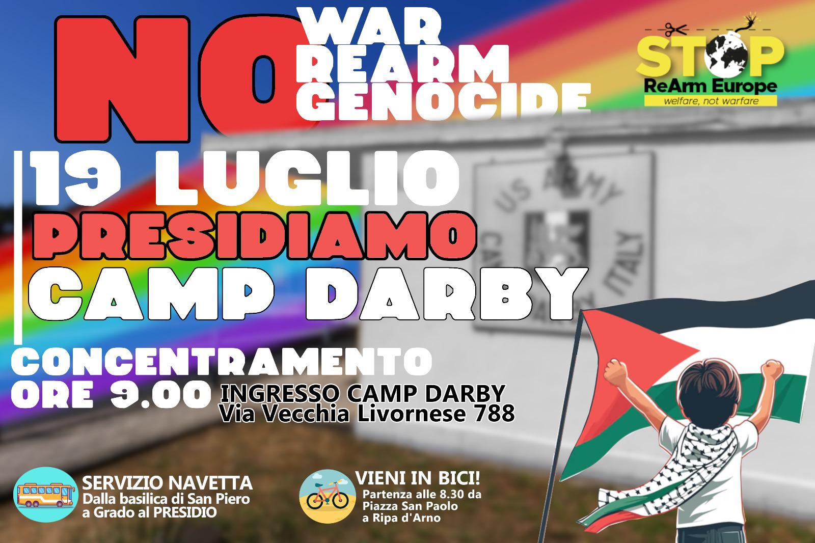 “Stop a riarmo e genocidi”. Sabato manifestazione alla base di Camp Darby – ASCOLTA