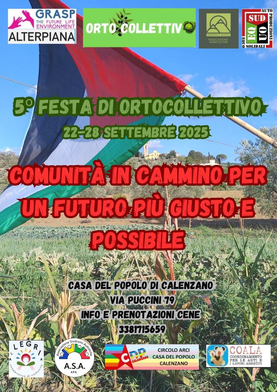 Incontri, cibo genuino e musica dal vivo per la 5/a festa di Orto Collettivo alla Casa del popolo di Calenzano – ASCOLTA