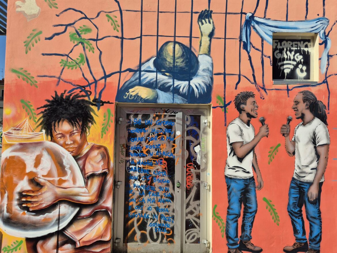 Nel Quartiere 2 l’inaugurazione di un murales per denunciare l’inumanità dei CPR – ASCOLTA