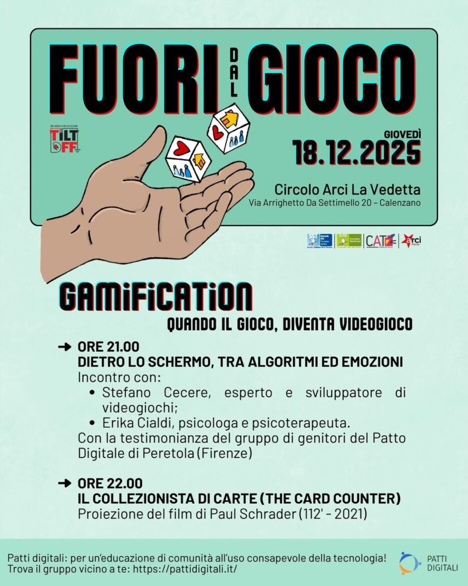 “Tilt Off”, al via al Circolo La Vedetta il primo appuntamento del progetto per la lotta alla ludopatia – ASCOLTA