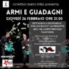 “Armi e guadagni”, al Brillante uno spettacolo a sostegno del progetto “Eyes in Shu’fat” – ASCOLTA