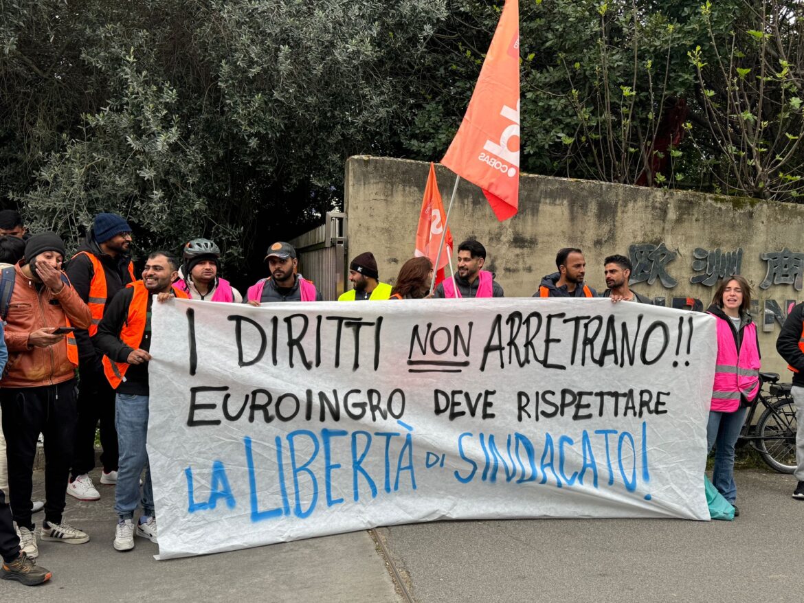 Euroingro, presidio Sudd Cobas contro il licenziamento illegittimo di un lavoratore sindacalizzato – ASCOLTA