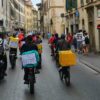 Rider in sciopero: “Turni da 12 ore per 80 euro lordi”. Nidi Cgil: “Si riapra il tavolo con Glovo e Deliveroo” – AUDIO / FOTO