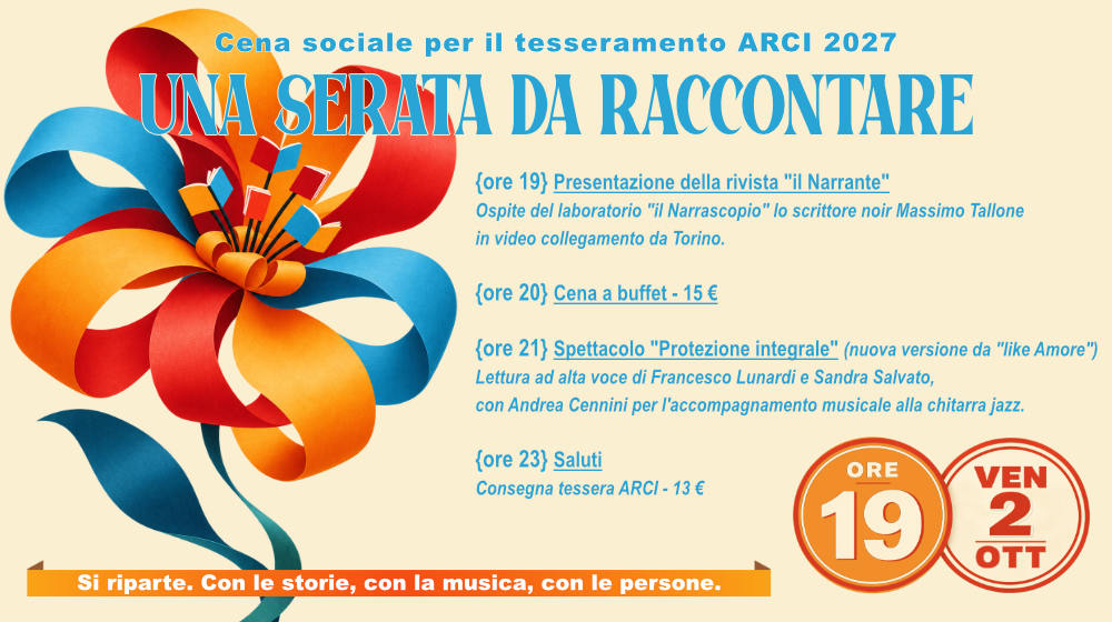 “Una serata da raccontare”, il Museo della Narrazione inaugura la stagione tra storie, musica e convivialità – ASCOLTA