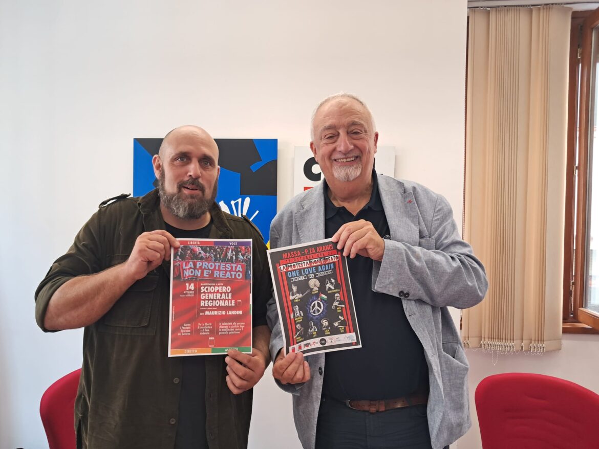 “La protesta non è reato”: mercoledì sciopero regionale Cgil, Landini a Massa. Il 13 concerto “One love again” – ASCOLTA